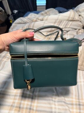 Structured Top-Handle Women's Bag in Deep Teal